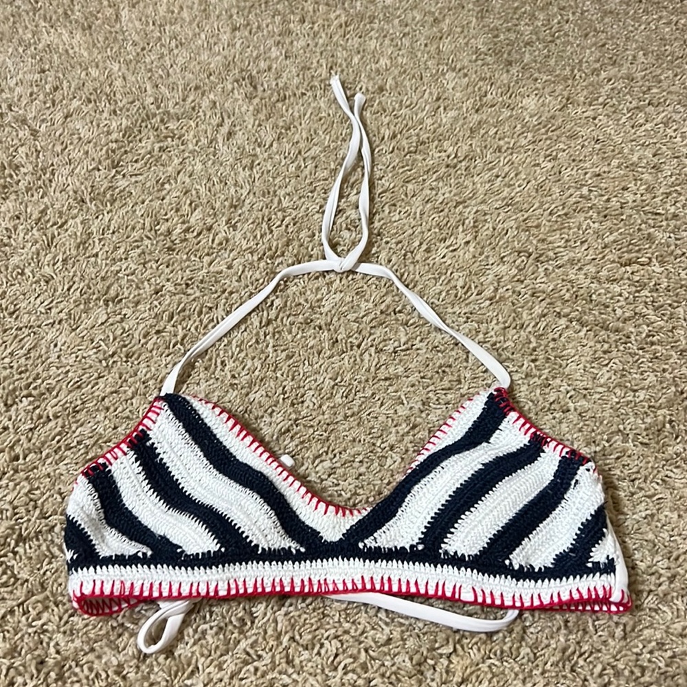 Xhilaration Red, Blue & White Bikini Top
